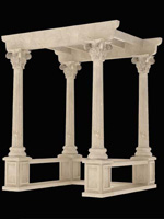 ритуальный павильон со скамьями